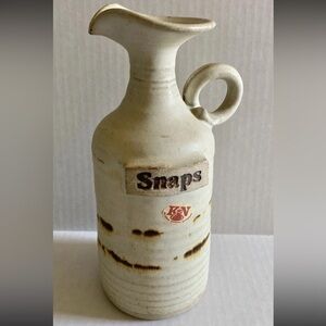 Vtg KN F.R. Havn Stentøj SNAPS Hygge Rustic Vinegar Oil Stoneware Bottle Denmark